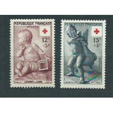 Francia - Correo 1955 Yvert 1048/9 ** Mnh  Cruz roja