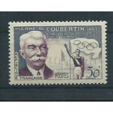 Francia - Correo 1956 Yvert 1088 ** Mnh  Pierre de Coubertin