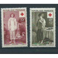 Francia - Correo 1956 Yvert 1089/90 ** Mnh  Cruz roja