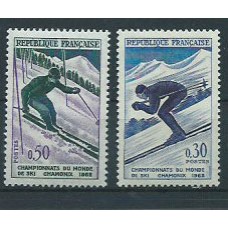 Francia - Correo 1962 Yvert 1326/7 ** Mnh  Deportes esqui