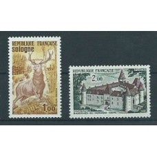 Francia - Correo 1972 Yvert 1725/6 ** Mnh  Fauna y castillo