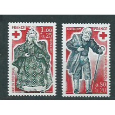 Francia - Correo 1977 Yvert 1959/60 ** Mnh  Cruz roja