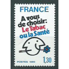 Francia - Correo 1980 Yvert 2080 ** Mnh  Tabaquismo