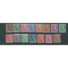 Francia - Correo 1938 Yvert 404/16A **/* Mnh/Mh  nº 414A ligero punto claro