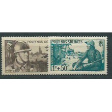 Francia - Correo 1940 Yvert 451/2 ** Mnh  Soldados