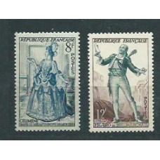 Francia - Correo 1953 Yvert 956/7 ** Mnh  Teatro francés