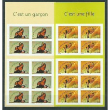 Francia - Correo 2004 Yvert 3634/5 Carnet ** Mnh  Fauna insectos