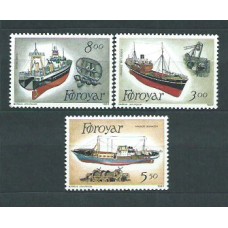 Feroe - Correo Yvert 145/7 ** Mnh Barcos