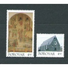 Feroe - Correo Yvert 304/5 ** Mnh Iglesia