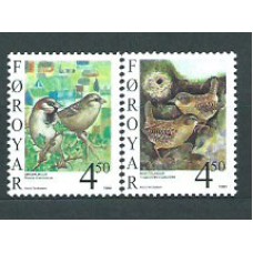 Feroe - Correo Yvert 348/49 ** Mnh Fauna Aves