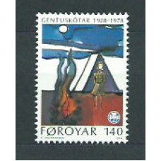 Feroe - Correo Yvert 35 ** Mnh Boi Scouts