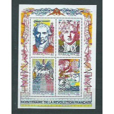 Francia - Hojas 1990 Yvert 12 ** Mnh  Bicentenario de la Revolución