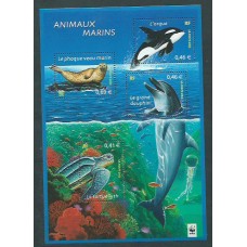 Francia - Hojas 2002 Yvert 48 ** Mnh  Fauna marina