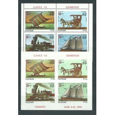 Filipinas - Hojas Yvert 12 dentado y sin dentar ** Mnh  Transportes