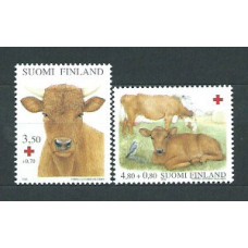 Finlandia - Correo 2000 Yvert 1491/2 ** Mnh Cruz roja, fauna