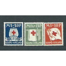 Finlandia - Correo 1930 Yvert 156/8 ** Mnh Cruz roja