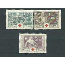 Finlandia - Correo 1934 Yvert 176/78 ** Mnh Cruz roja