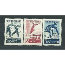 Finlandia - Correo 1938 Yvert 200/2 ** Mnh Deportes ski