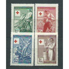 Finlandia - Correo 1946 Yvert 305/8 * Mh Cruz roja