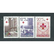 Finlandia - Correo 1951 Yvert 375/7 * Mh Cruz roja