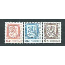 Finlandia - Correo 1975 Yvert 724/26 ** Mnh Escudos