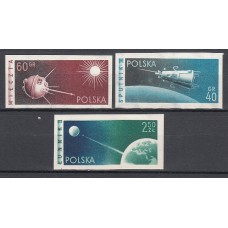 Polonia - Correo 1959 Yvert 992/4 sin dentar ** Mnh Astrofilatelia