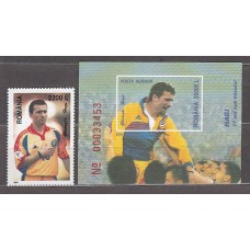 Rumania - Correo 2001 Yvert 4683+H,257 ** Mnh Fútbol