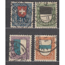 Suiza - Correo 1922 Yvert 188/91 usado Escudos