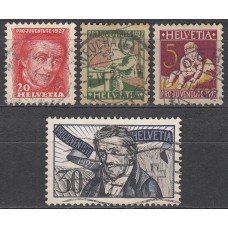 Suiza - Correo 1927 Yvert 226/9 Usado