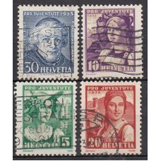 Suiza - Correo 1933 Yvert 267/70 usado