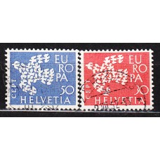 Suiza - Correo 1961 Yvert 682/3 usado Europa