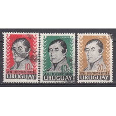 Uruguay - Correo 1962 Yvert 697/9 usado  Personaje