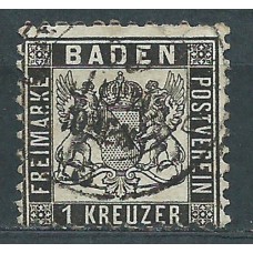 Estados Alemanes - Baden Yvert 13 dentado 10 1/2 usado