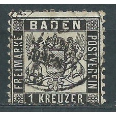 Estados Alemanes - Baden Yvert 13 dentado 10 1/2 usado