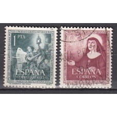 España II Centenario Correo 1952 Edifil 1116/7 usado