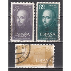 España II Centenario Correo 1955 Edifil 1166/8 usado