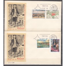 España II Centenario Sobres 1º Día 1972 Edifil 2107/10