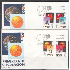 España II Centenario Sobres 1º Día 1989 Edifil 2990/3