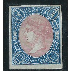 España Clásicos 1865 Edifil 70 * Mh  Firma Roig - Bonito