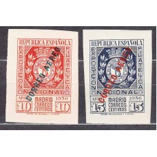 España II República 1936 Edifil 729/30 * Mh  Muy bonita