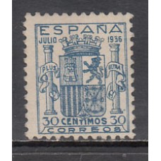 España Estado Español 1936 Edifil 801 ** Mnh  Goma alterada. Dictamen Graus. Bonito