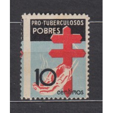 España Estado Español 1937 Pro-Tuberculosos  Edifil 840 ** Mnh  Descentrado
