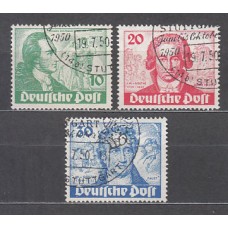 Alemania Berlin Correo 1949 Yvert 51/3 usado  Personajes