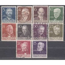 Alemania Berlin Correo 1952 Yvert 77/86 usado