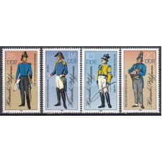 Alemania Oriental Correo 1986 Yvert 2620/3 ** Mnh Uniformes Militares