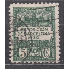 Barcelona Correo 1929 Edifil 4 usado  Exposición y escudo