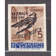 Barcelona Correo 1936 Edifil NE 19 ** Mnh Aniversario de la República