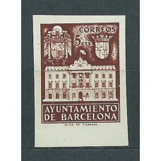 Barcelona Correo 1942 Edifil 33s (*) Mng sin dentar. Ayuntamiento