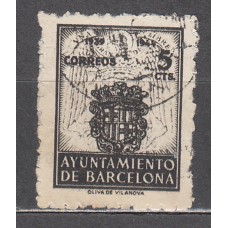 Barcelona Correo 1944 Edifil 59 Usado - Escudos