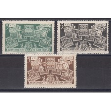 Barcelona Correo 1945 Edifil 69/71 ** Mnh